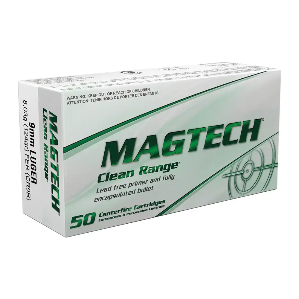 Magtech 9 mm Luger Clean Range FEB 8,0g/124grs.