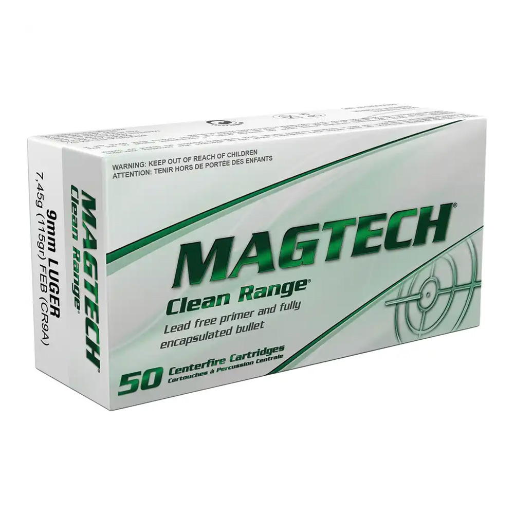Magtech 9 mm Luger Clean Range FEB 7,5g/115grs.