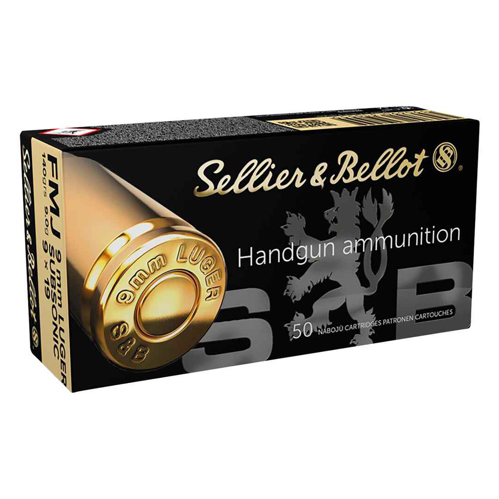 Sellier & Bellot 9 mm FMJ Subsonic 9,0g/140grs.