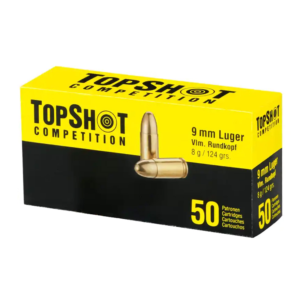 TOPSHOT Competition 9 mm Luger FMJ 8,0g/124grs.