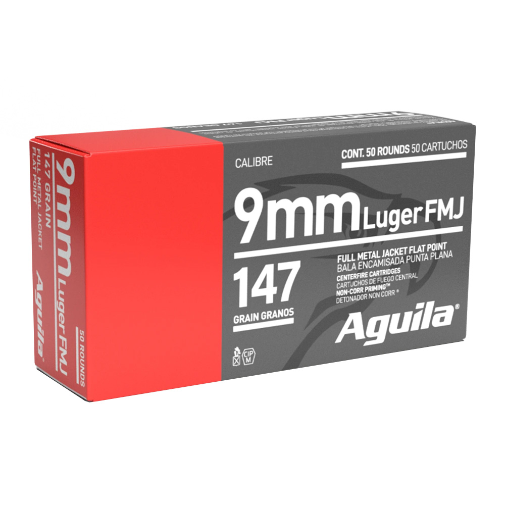 Aguila 9 mm Luger FMJ Flat 9,5g/147grs.