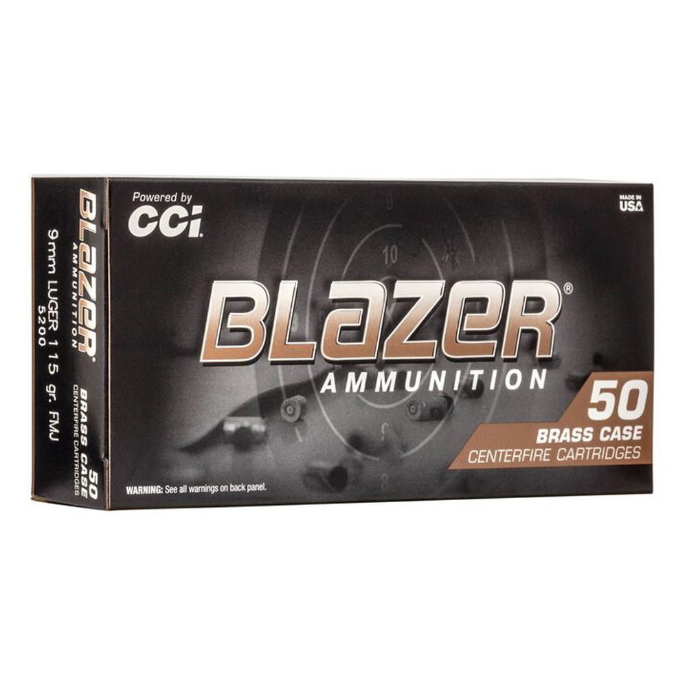 CCI Blazer 9 mm Luger Brass FMJ 7,45g/115grs.