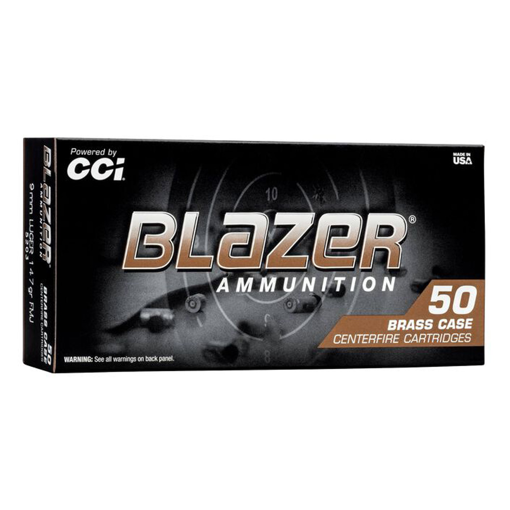 CCI Blazer 9 mm Luger Brass FMJ 9,5g/147grs.