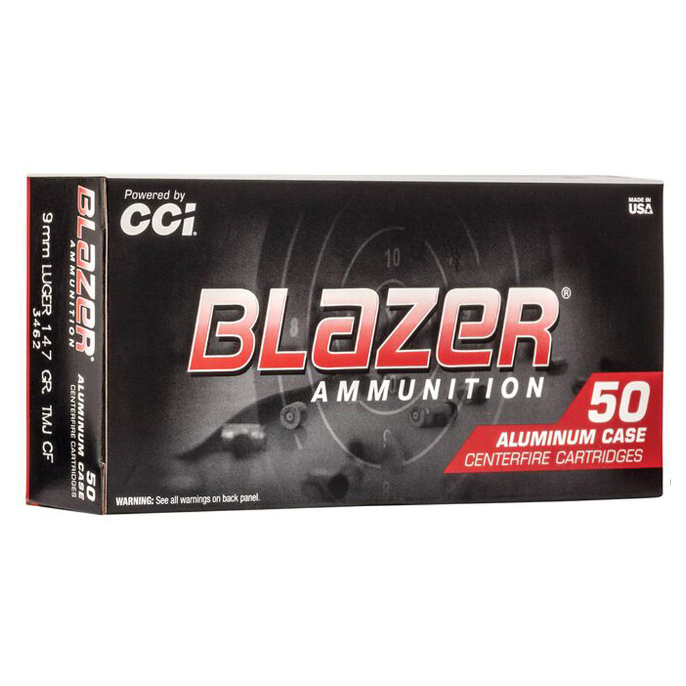 CCI Blazer 9 mm Luger Clean-Fire TFMJ 9,5g/147grs.