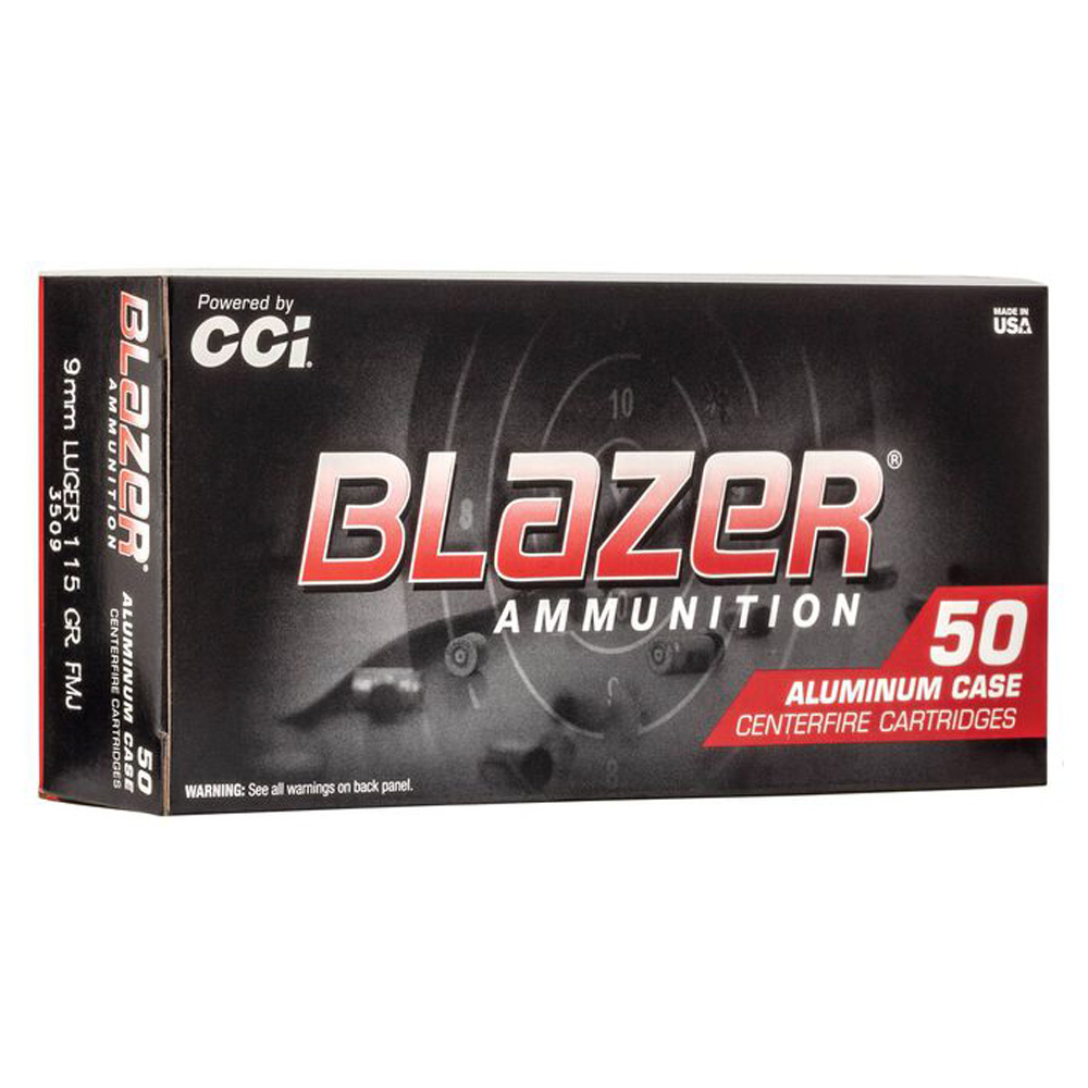 CCI Blazer 9 mm Luger Aluminum FMJ 7,45g/115grs.