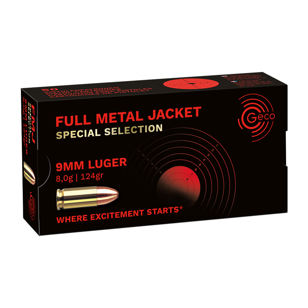 Geco 9 mm Luger FMJ Special Selection 8,0g/124grs.