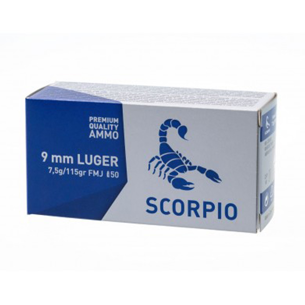 STV Scorpio 9 mm Luger FMJ 7,5g/115grs.