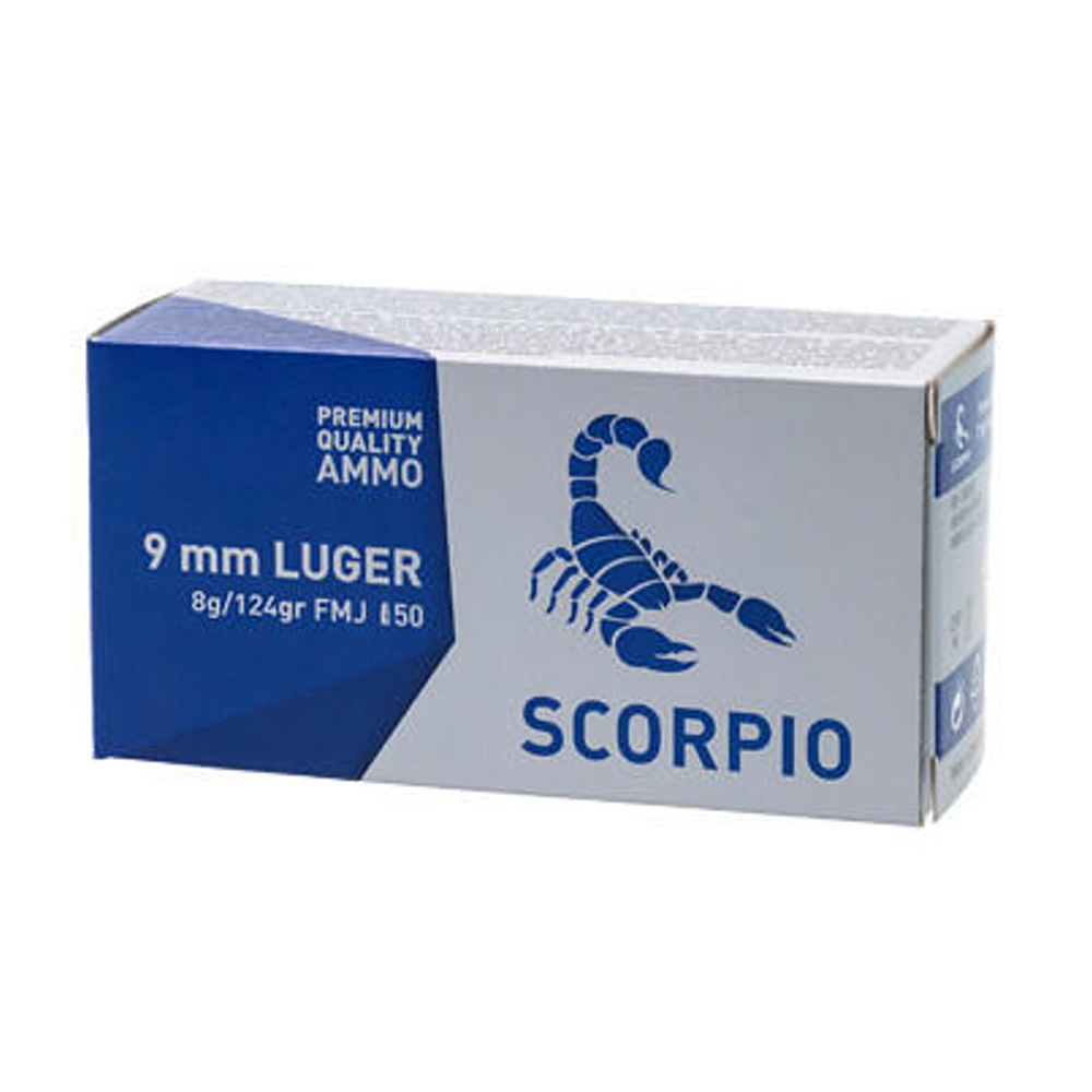 STV Scorpio 9 mm Luger FMJ 8,0g/124grs.