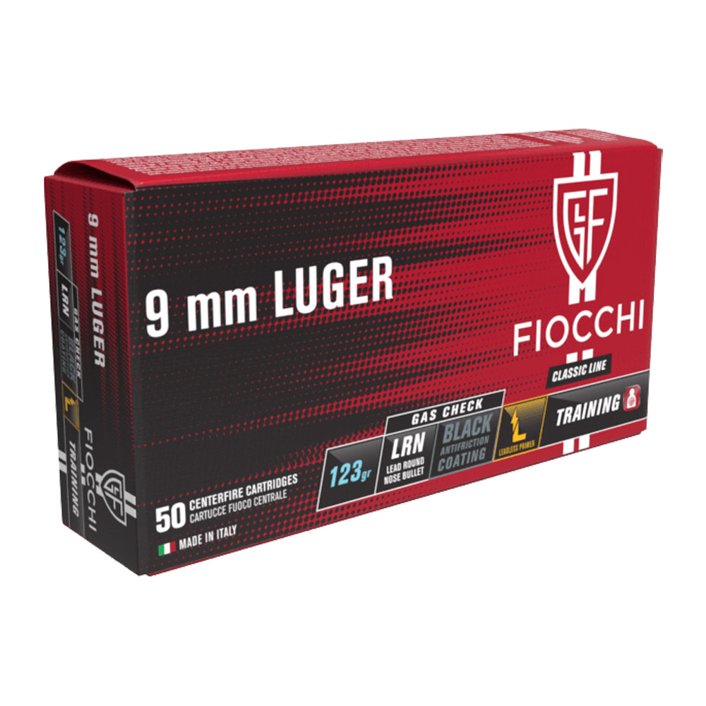 FIOCCHI 9 mm Luger Gas Check LL LRN 7,97g/123grs.
