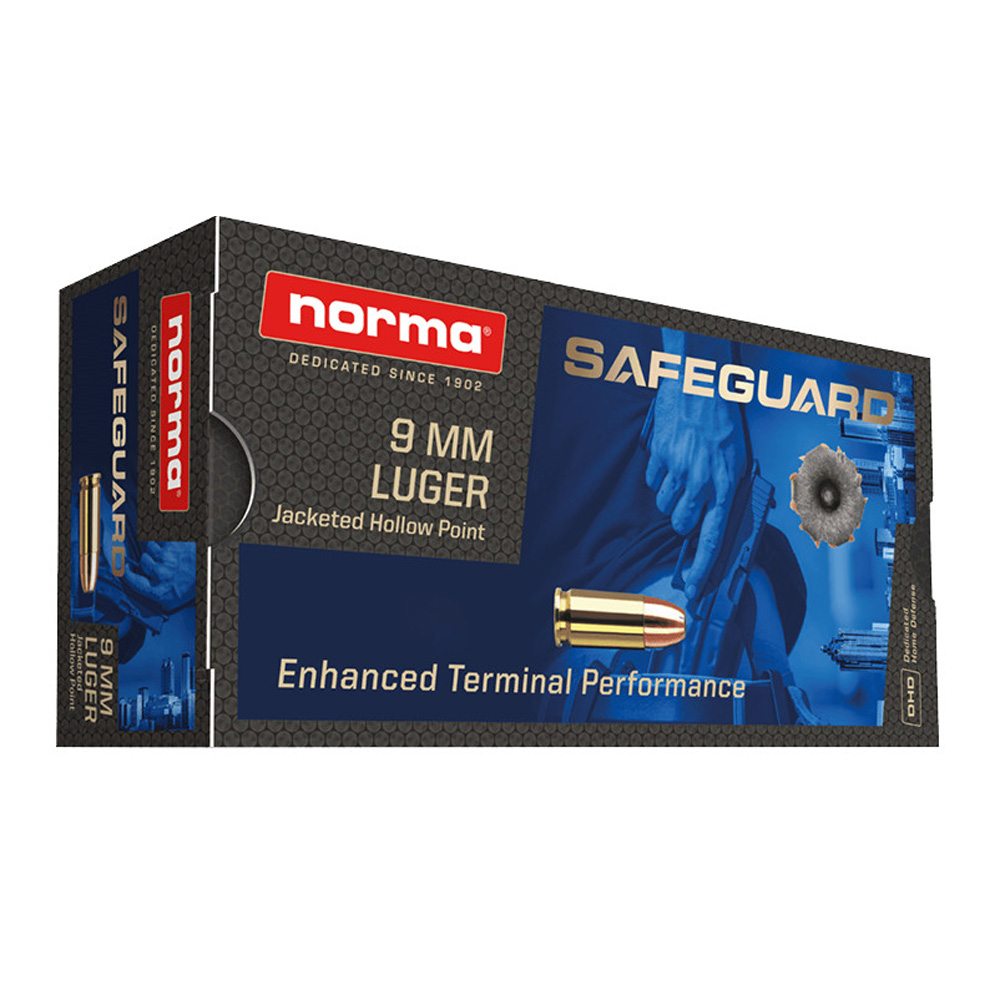 Norma 9 mm Luger JHP Safeguard 8,0g/124grs.