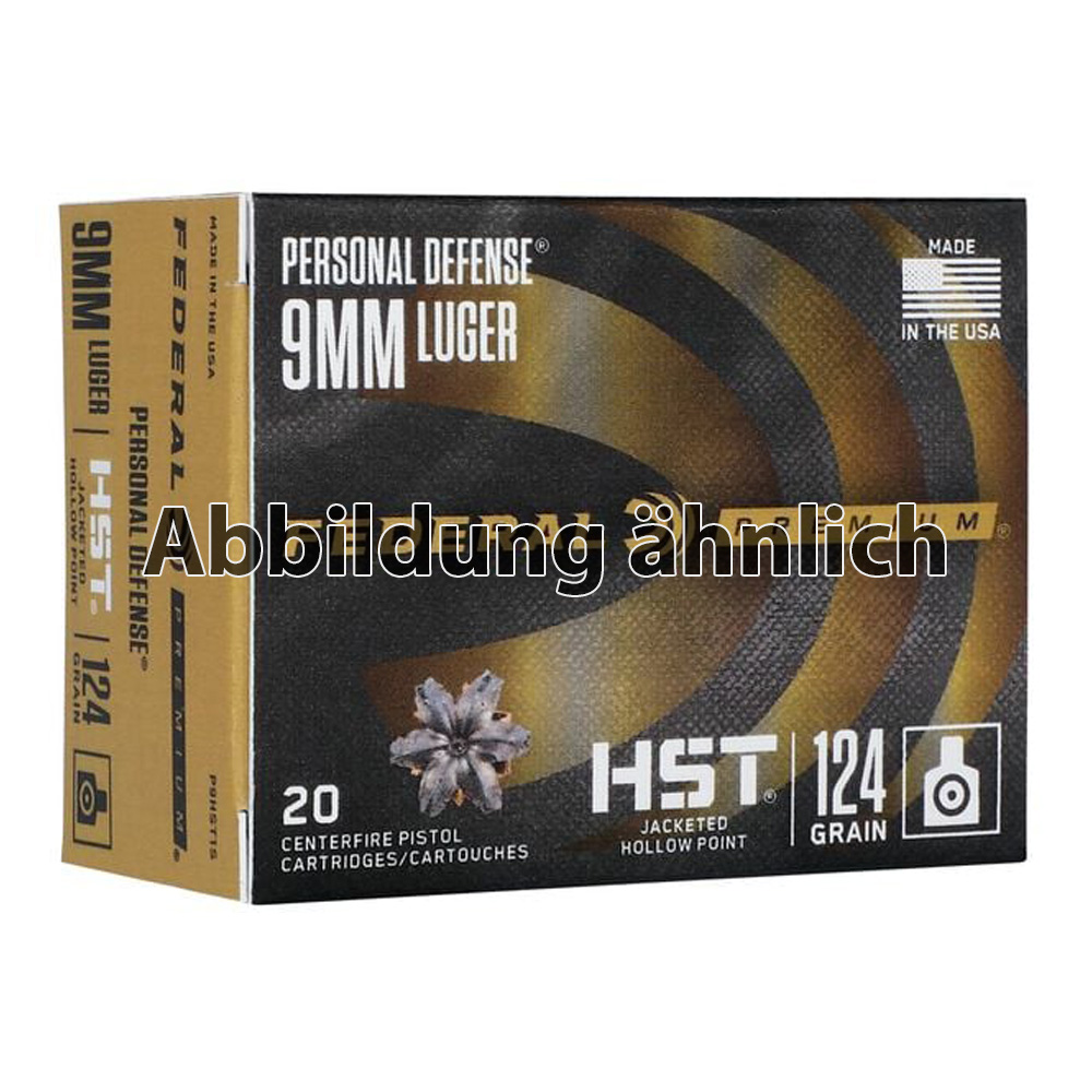 Federal Premium 9 mm Luger HST JHP 8,0g/124grs.