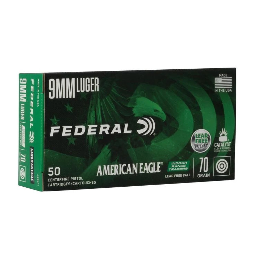 Federal Premium 9mm Luger American Eagle Lead Free Ball 4,5g/70grs.