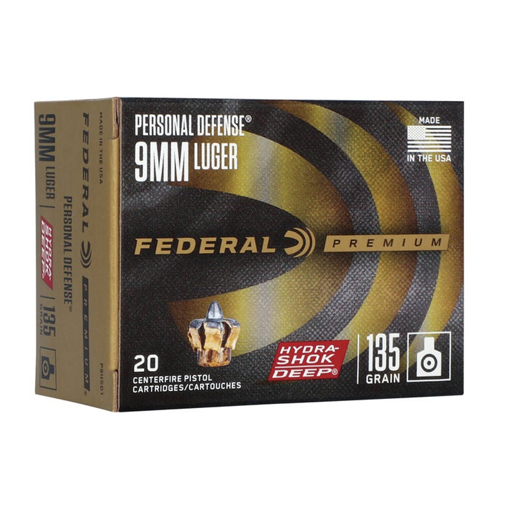 Federal Premium 9mm Luger Hydra Shok Deep HP 8,75g/135grs.