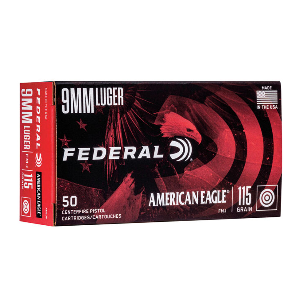 Federal Premium 9mm Luger American Eagle FMJ 7,45g/115grs.