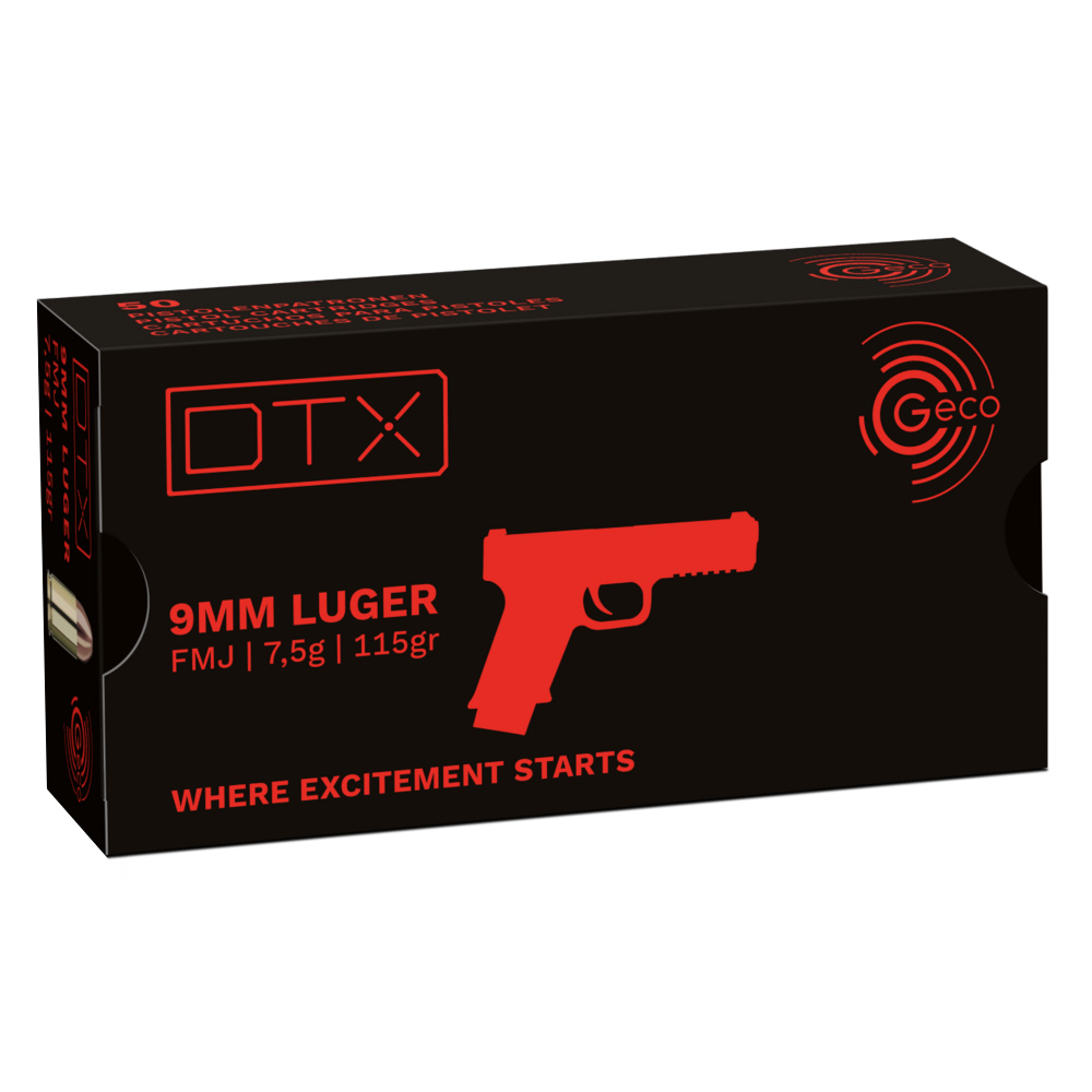 Geco 9mm Luger DTX FMJ 7,5g/115grs.