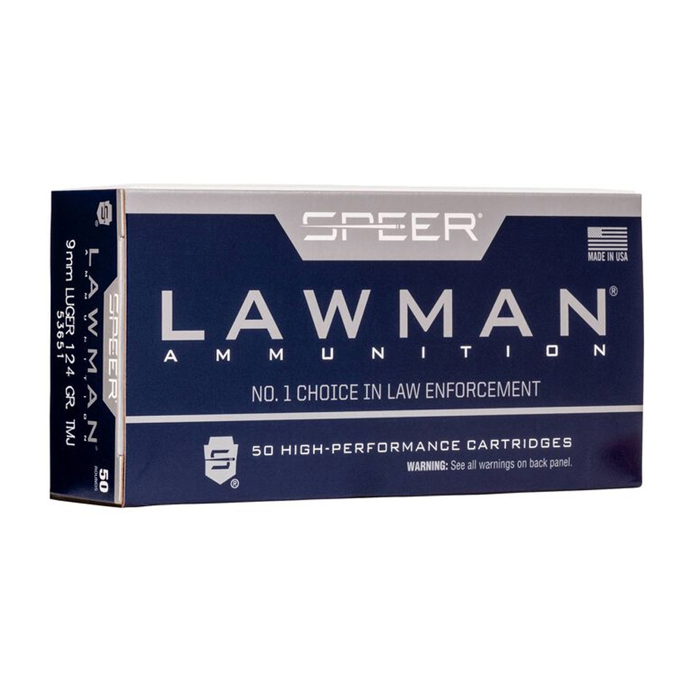 Speer 9mm Luger Lawman Handgun Training TMJ 8,0g/124grs.