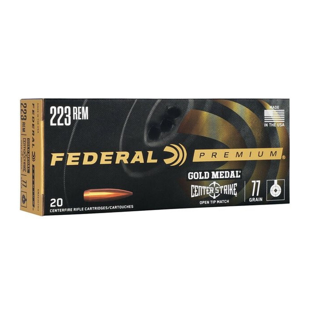 Federal Premium .223 Rem. Gold Medal CenterStrike OTM 5,0g/77grs.