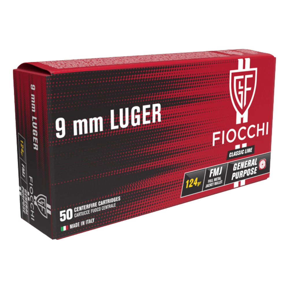 FIOCCHI 9 mm Luger FMJ 8,0g/124grs.