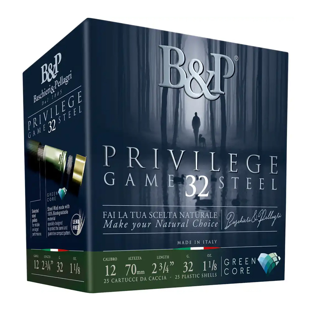 B&P 12/70 Privilege Game Steel Green Core 3,3mm 32g