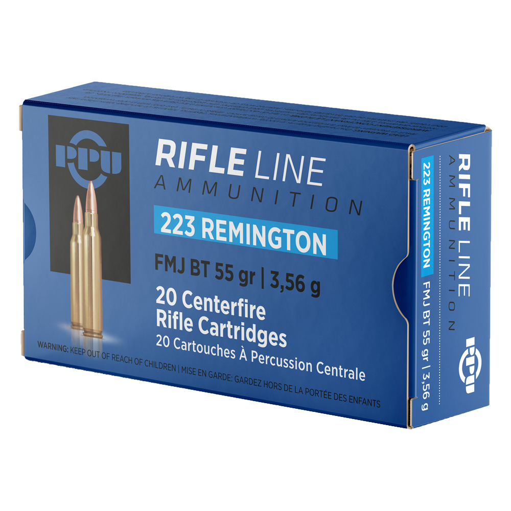 PPU .223 Rem. FMJ BT 3,56g/55grs.