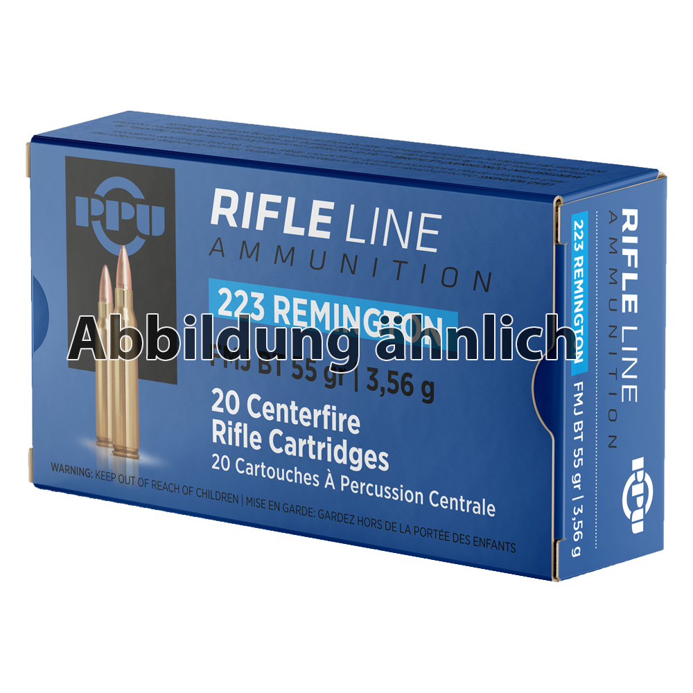 PPU .223 Rem. 100er Bulk FMJ BT 3,56g/55grs.