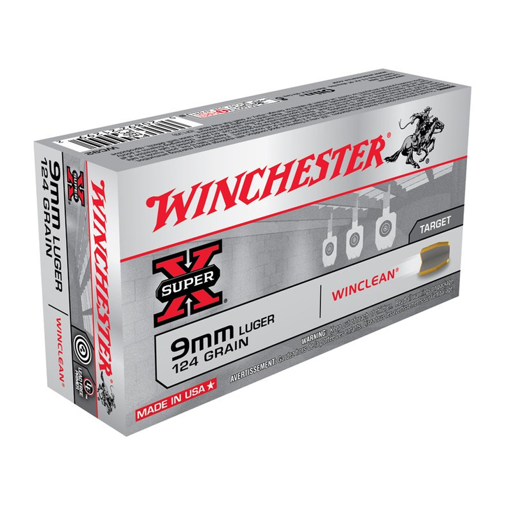 Winchester 9 mm Luger Super-X Winclean 8,0g/124grs.