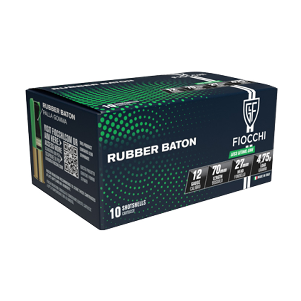 FIOCCHI 12/70 Rubber Baton Flintenlaufgeschoss 27g