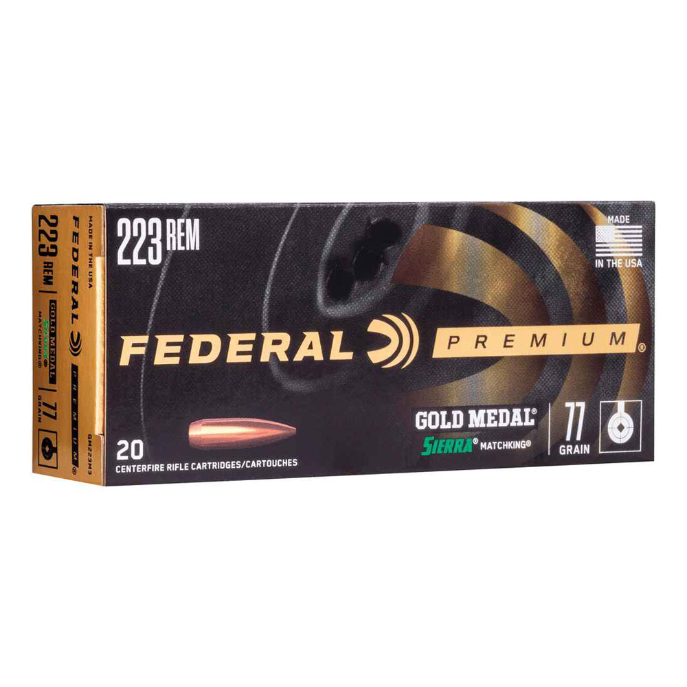 Federal Premium .223 Rem. Gold Medal BTHP 5,0g/77grs.